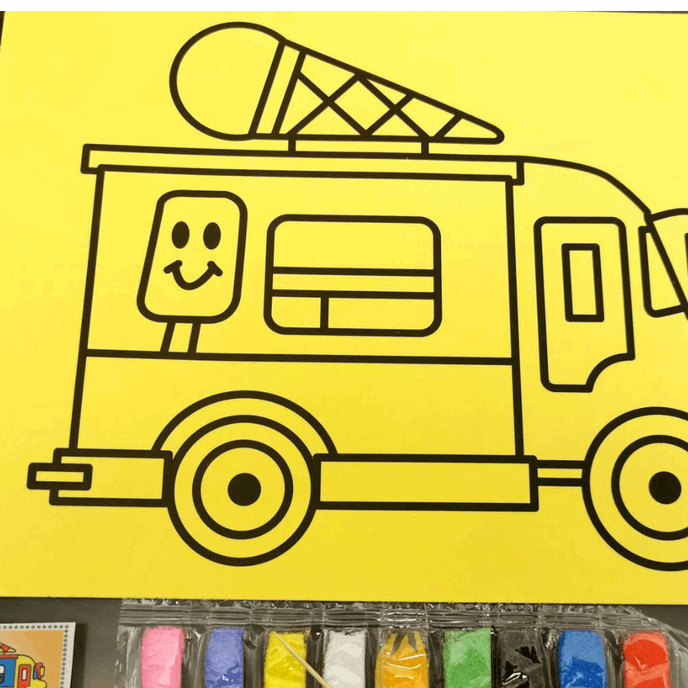 تنميه مهارات تلوين الرمل عدد القطع بالكرتونة 1000