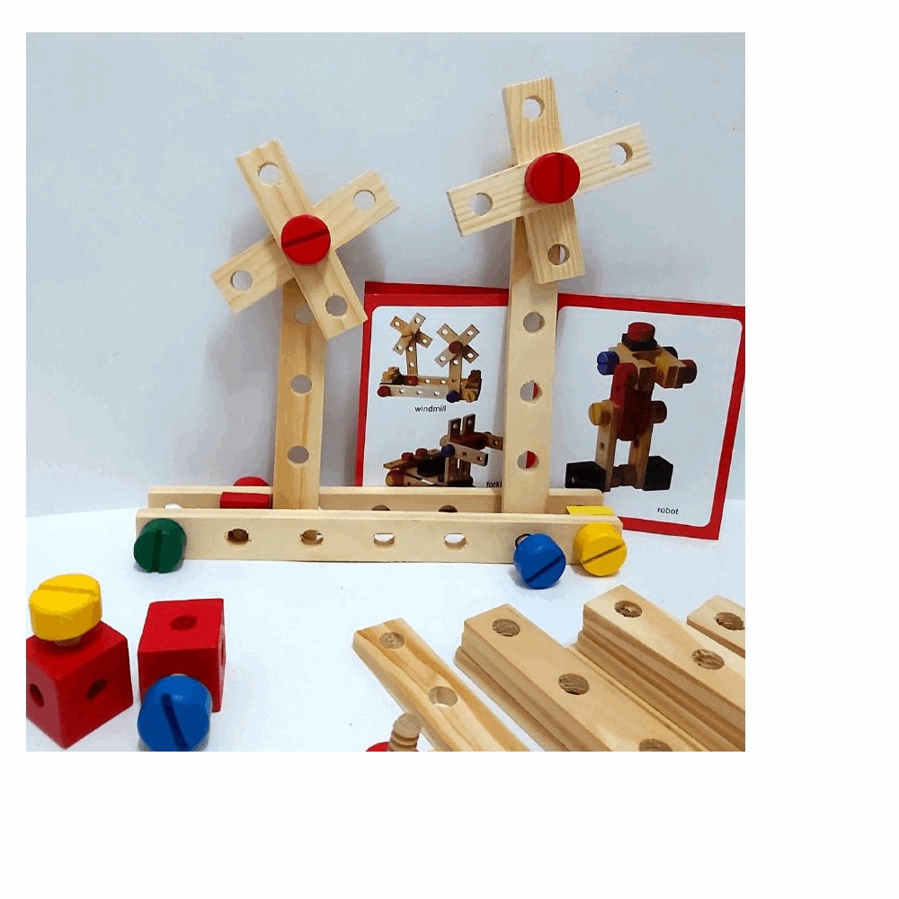 تنميه مهارات ميكانو طياره خشب فك وتركيب