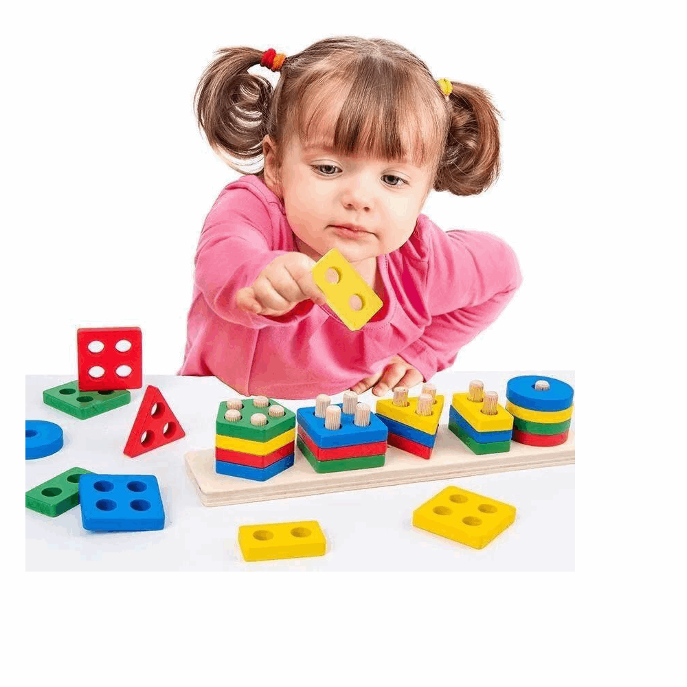 تنميه مهارات ترتيب اشكال هندسيه 5×1متعدد