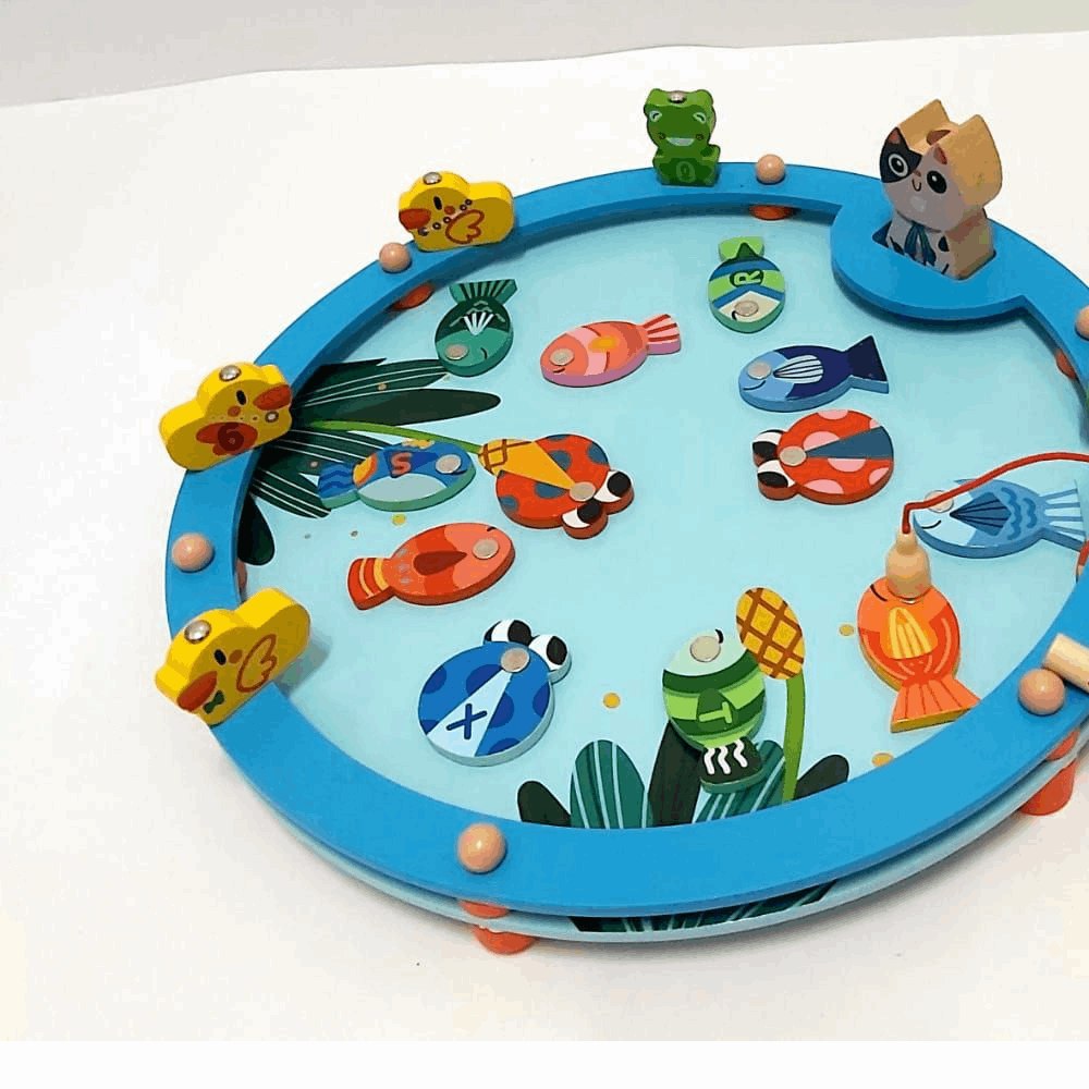 تنميه مهارات بازل خشب صياد سمك