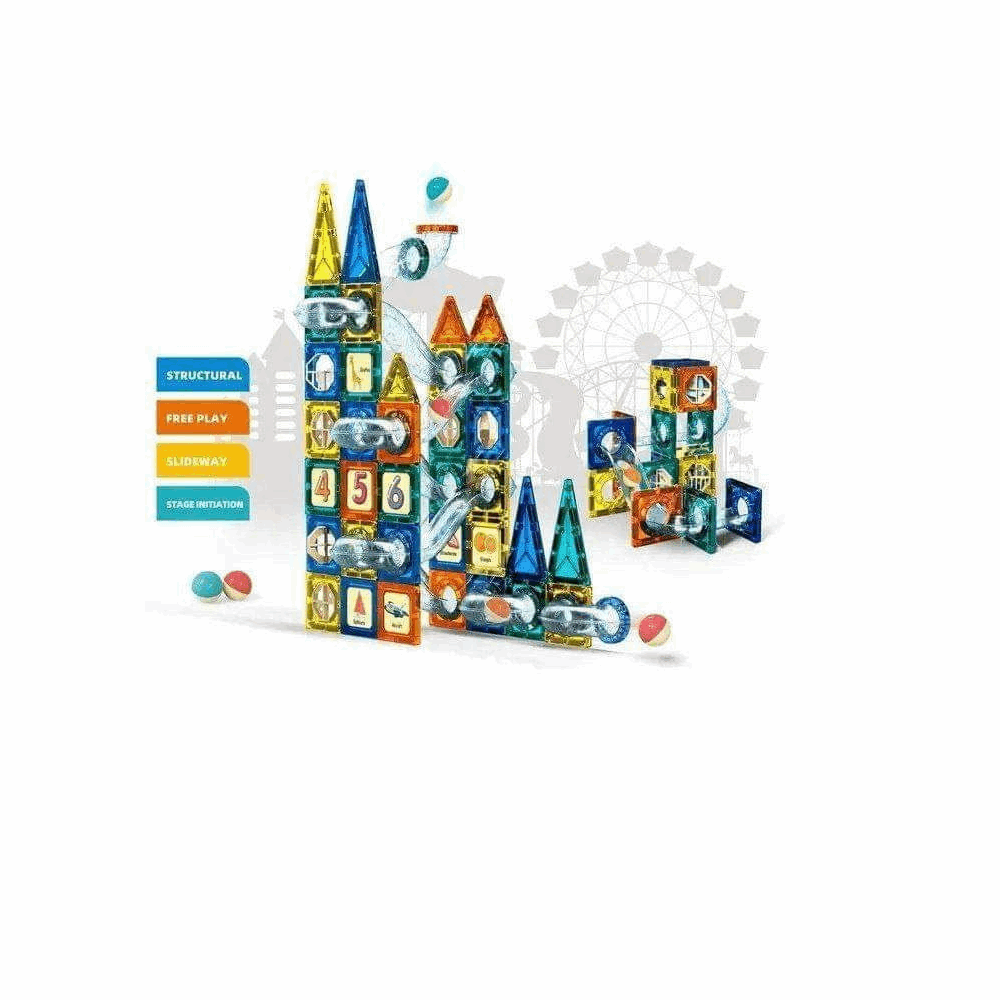 تنميه مهارات تركيبات مغناطيسيه على شكل بيت 97 قطعه