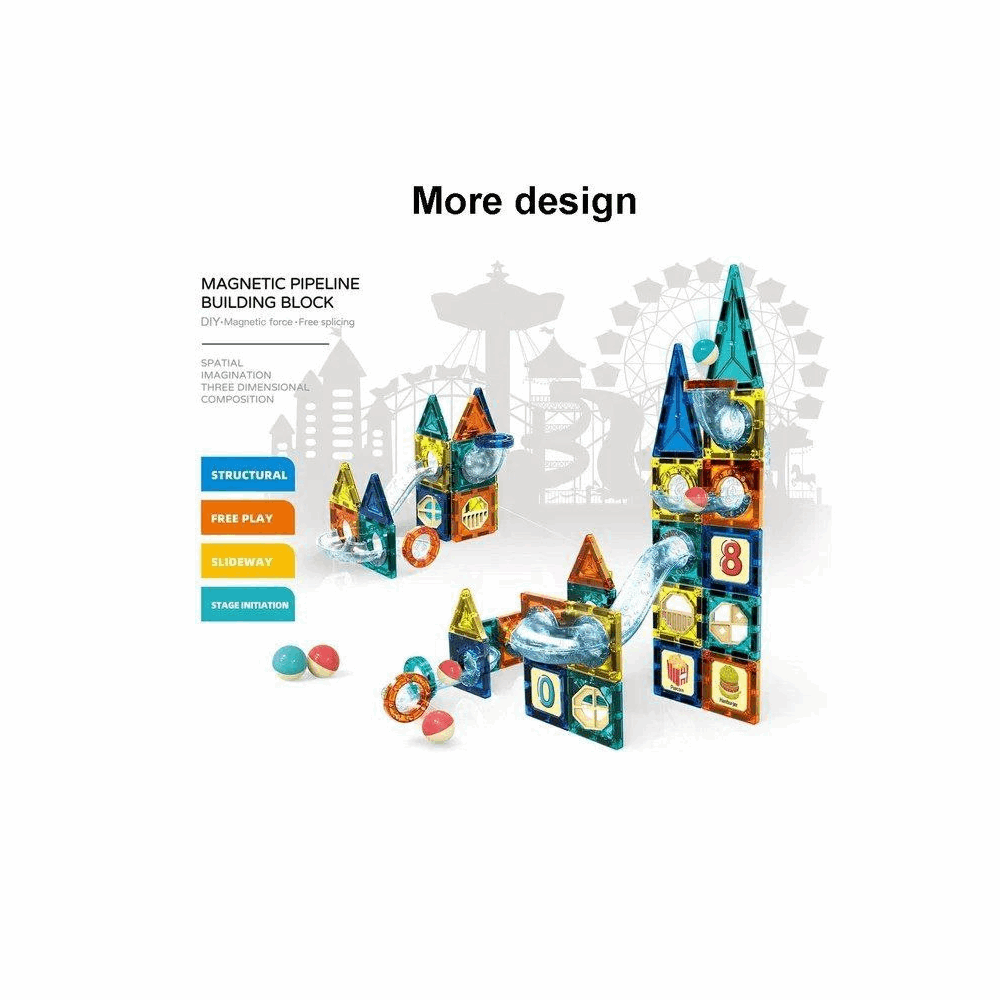 تنميه مهارات تركيبات مغناطيسيه 73 قطعه على شكل بيت A72-004 عدد القطع فى الكرتونة 30