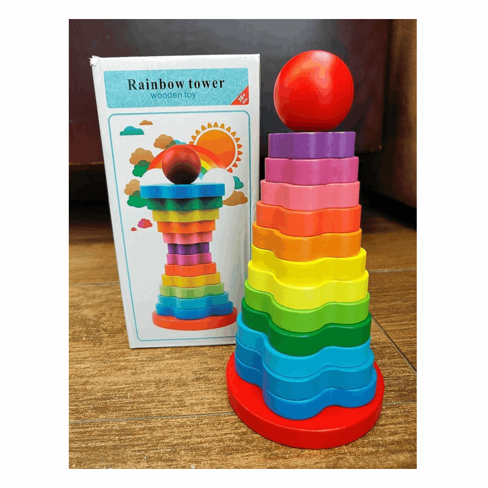 تنميه مهارات عمود حلقات على شكل ورده 13 دور كود178 عدد القطع بالكرتونة 60