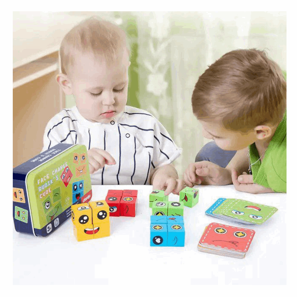 تنميه مهارات مكعبات اسمايل مجنون فى علبة صاج كود820-35 عدد القطع بالكرتونة 96