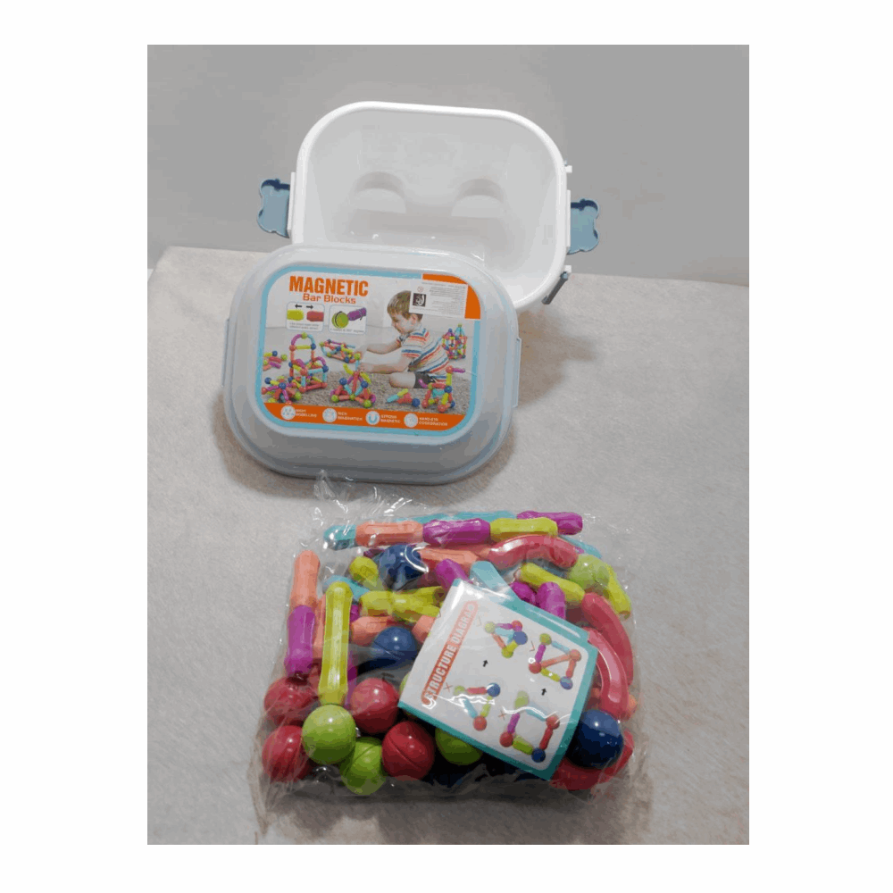 تنميه مهارات تركيبات مغناطيسيه فى بوكس بلاستك 84قطعه كود 065