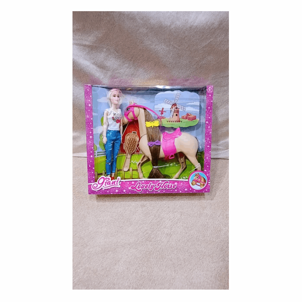 عرايس بنات عروسه حصان باربى