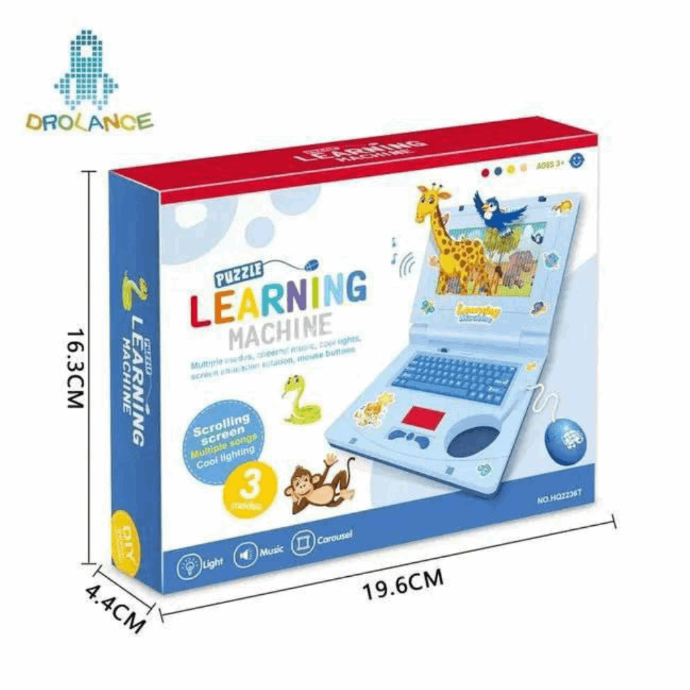 تنميه مهارات لاب توب صوت ونور بماوس لون ازرق m57-674