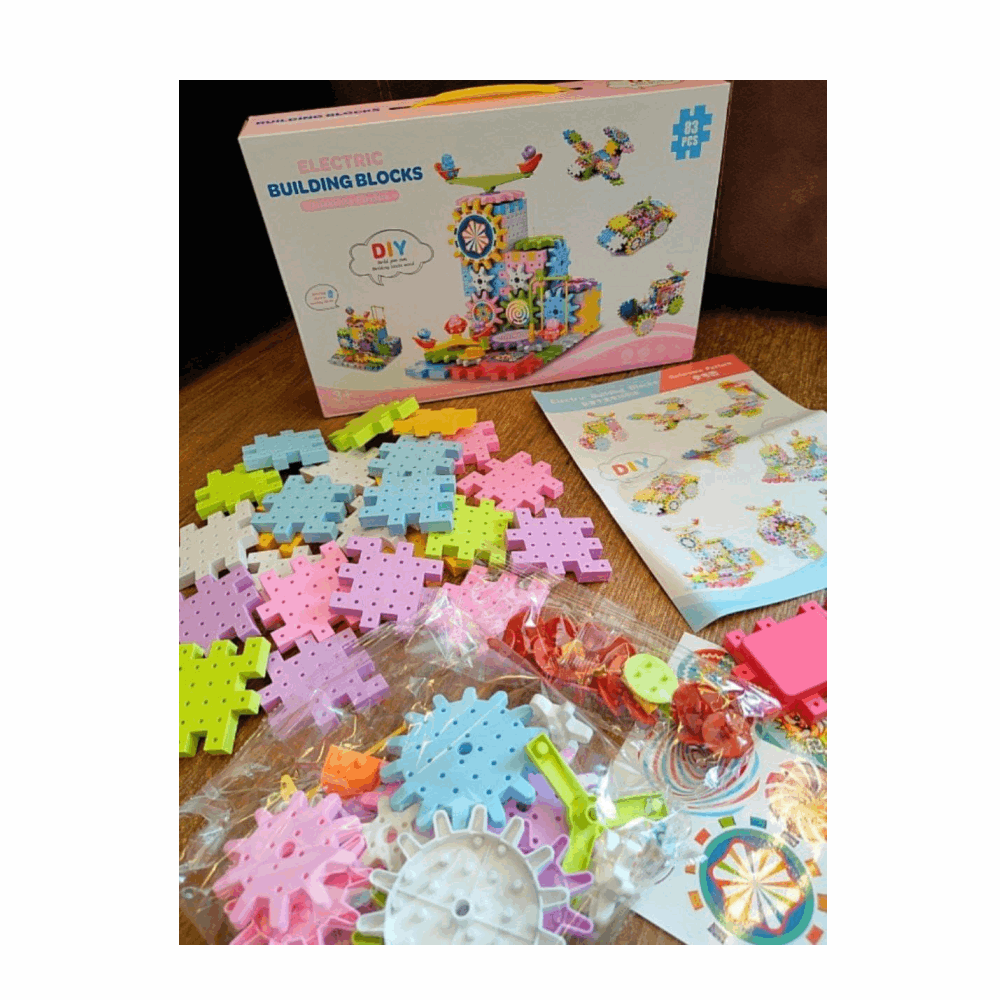 تنميه مهارات مكعبات تروس 83قطعه عدد القطع بالكرتونة 48