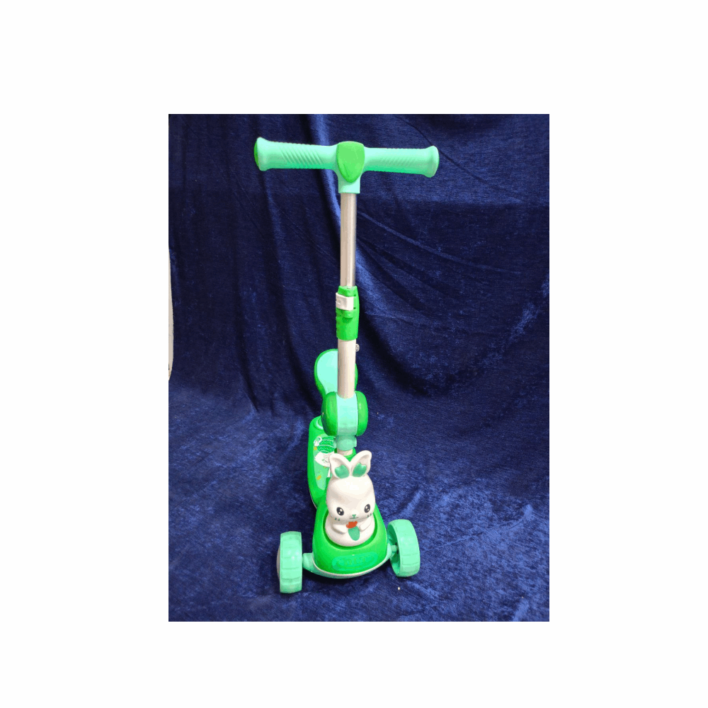 اسكوتر اسكوتر ارنب 3عجلات 2كرسى 323-10لون اخضر