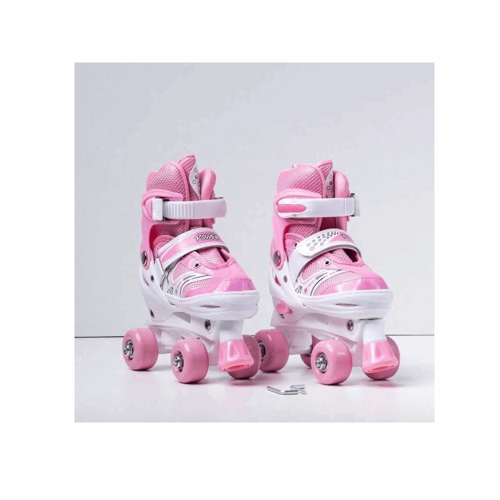 اسكوتر بتناج عجل رباعى صفين لون بينك