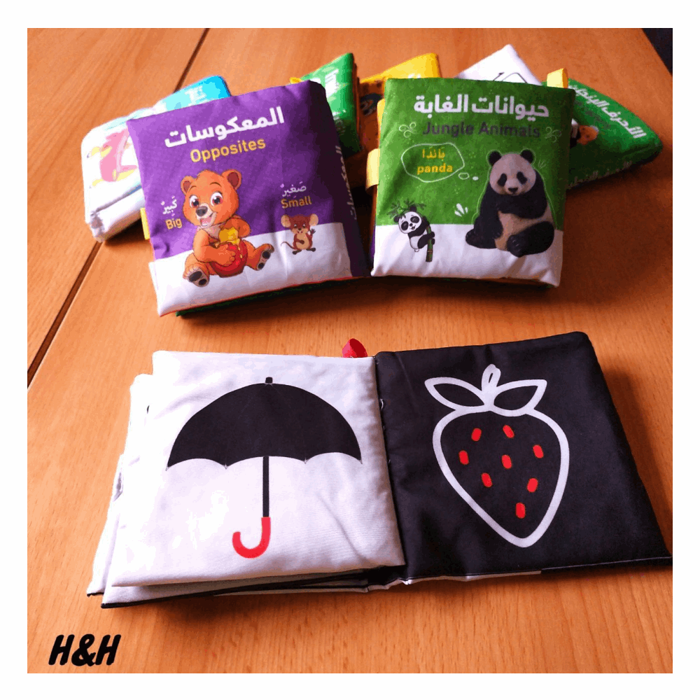 تنميه مهارات كتاب قماش تعليمى فاكهه