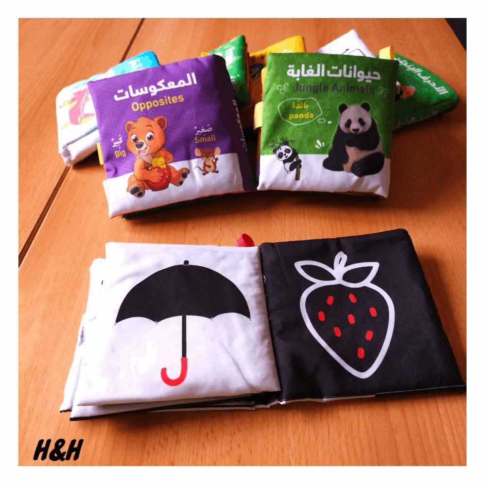 تنميه مهارات كتاب قماش تعليمى العائله