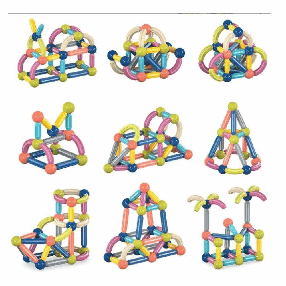 تنميه مهارات تركيبات مغناطيسه 42قطعه فى علبه كرتون