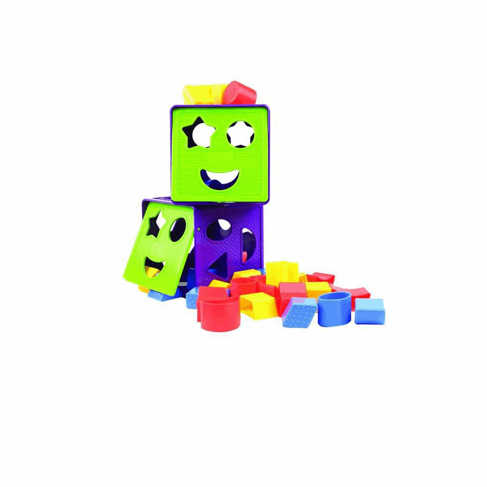 تنميه مهارات مكعب مطابقه بلاستيك كود34-594 عدد القطع بالكرتونة 32